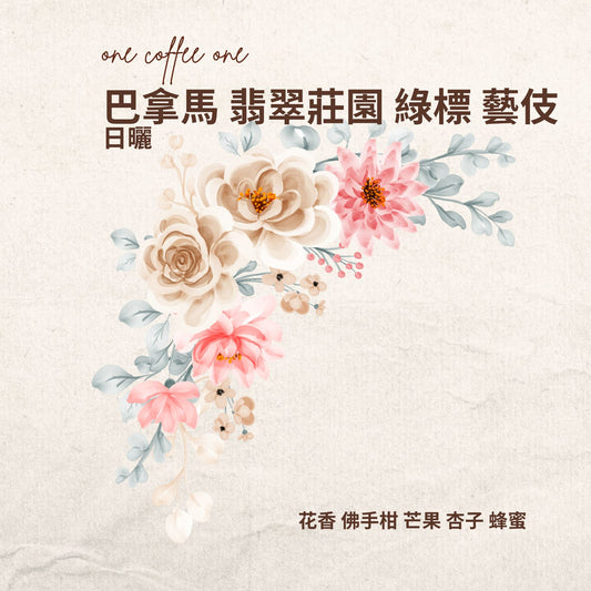 巴拿馬 翡翠莊園 綠標 藝伎